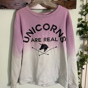 “Unicorns are real” ombre crewneck